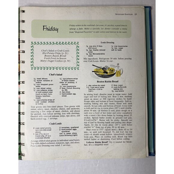 Betty Crocker's New Dinner for Two Cookbook 1964 1st Ed 1972 Fourteenth Printing - Picture 9 of 10